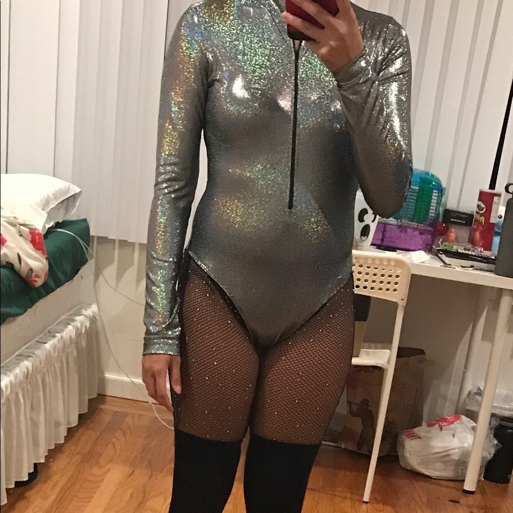 Holographic Longsleeve Bodysuit
